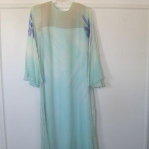 Vintage Richilene long dress, soft blue, Sz 6